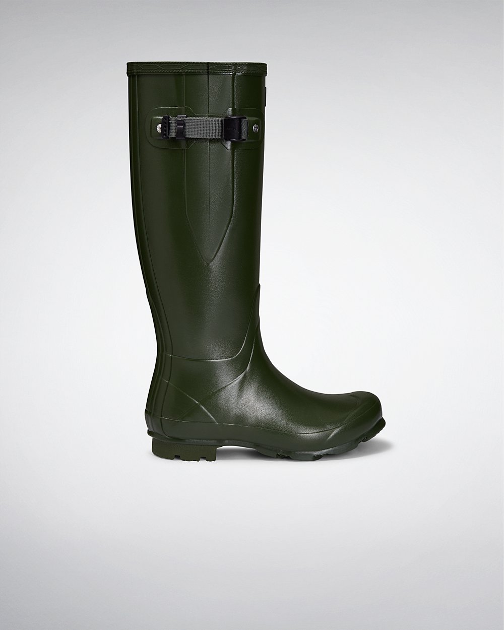 Hunter Norris Field Side Adjustable Tall Rain Boots - Sale Clearance Womens Green - EIBQPY435